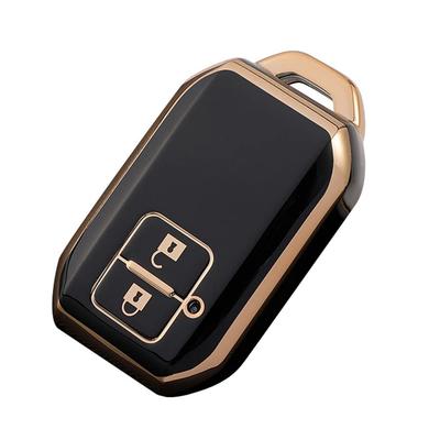 YANMW Smart Key Case for Suzuki Wagon and Sierra Black TPU Key Jimny, Swift, R, Stingray, (TPU 2-Button Holder)