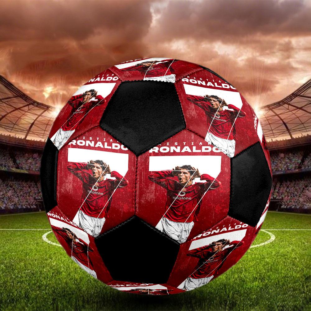 1pc CR7 Soccer Ball Size 5 Indoor Soccer Ball Fashion Colorful Backyard Game - Great For Sports Fans Gift HE17
