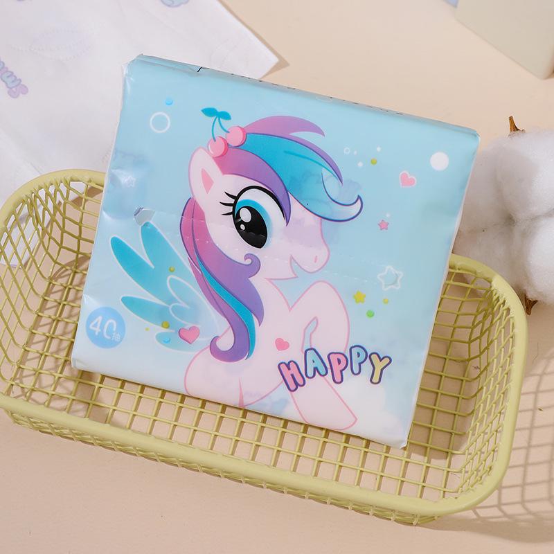 Stylish Portable Pocket Tissue Pack - 40 Sheets of Printed Facial Tissue