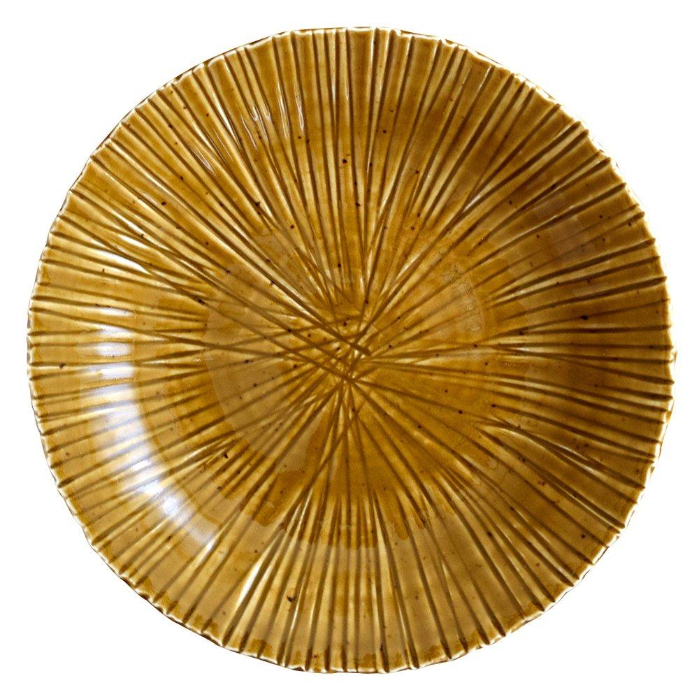 

EAST table 25cm Large Carved Tokusa Made in Microwave and Dishwasher kspl01125003 Platter, Design, Caramel, Minoruba, Japan, Safe,