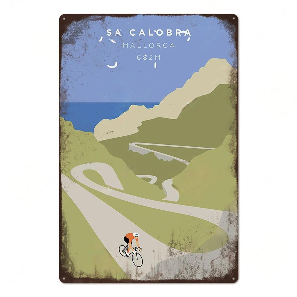 Vintage Bicycle Race Posters Decor Metal Tin Signs Plaque Retro Metal Poster Wall Decorative for Garage Man Cave