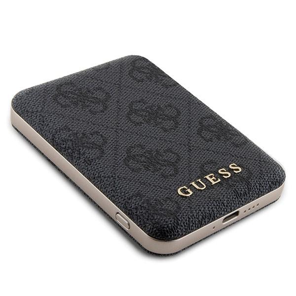 Zestaw Guess Gubpm5P14L4Gemgk Iphone14 Pro 6.1 Hardcase + Powerbank 5000Mah Magsafe Czarny/Black 4G Metal Logo