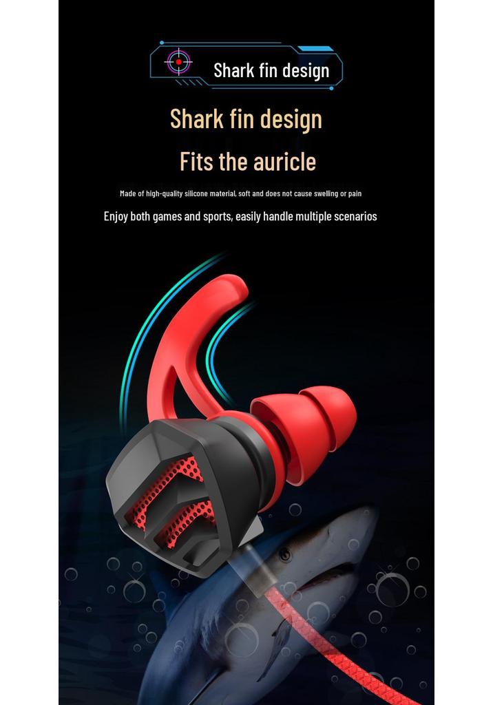Cross-border Wired Gaming Earbuds with Mic for Mobile, PC & PUBG