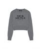 Nigaennikol Cashmere Nicole Logo Crop Jacquard Knit_Gray