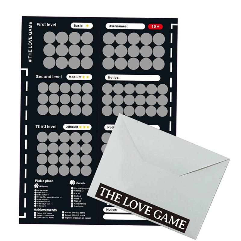 1Pc 100 Sex Position Game for Couples - Love Scratch Date Night Board Poster - Adult Game for Couples - Sex Toys
