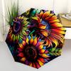 1pc Colorful Sunflower Stained Glass Folding Umbrella | Elegant Design, Fashionable Accessory, Durable Construction, Sturdy Ribs Yy251107022