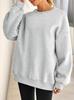 Damen Lässiger Pullover mit Rundhalsausschnitt, einfarbig - 2024 Europa & Amerika Edition