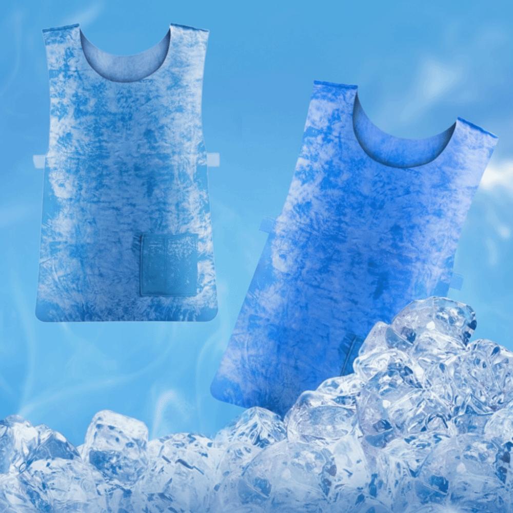 Durable Adjustable Ice Cooling Vest High Temperature Protection Blue PVA Cooling Vest Evaporative Ice Vest Summer Season
