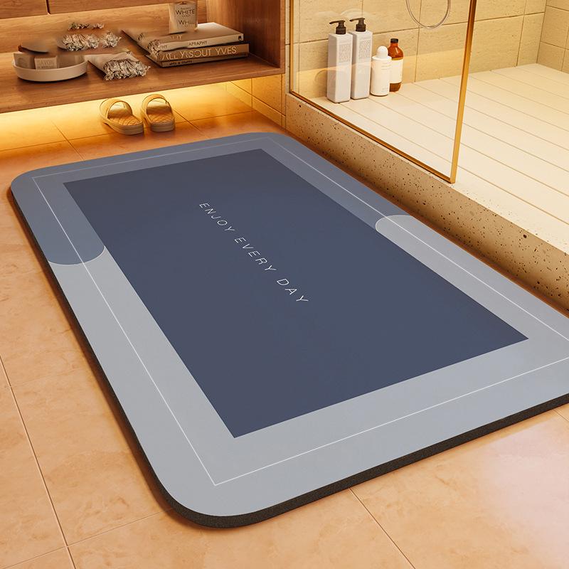 Simple Diatom Mud Mat Bathroom Moisture-wicking Slip-resistant Mat Toilet Door Toilet Washbasin Foot Mat Durable
