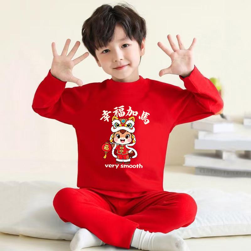 Warmer Thermo-Plüsch-Set für Kinder: Gemütlicher Herbst-/Winter-Basislayer für Jungen & Mädchen