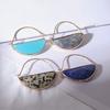 Moon Shape Natural Gemstone Earrings for Women Amethyst Earrings Wedding Festival Jewelry Gifts for Women