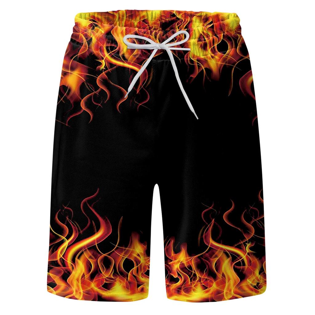 Men's Fashion Printed Strapped Hawaiian Beach Fit Sport Casual Shorts Pants