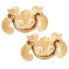 2 Sets Retro Style Handle BatShape Antique Furniture Hardware Handle for Wooden Cupboard Door