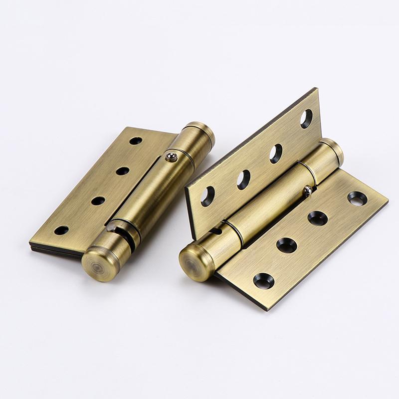 2pcs 4 Inch Invisible Door Hinges Hinge Door Closer Stainless Steel Self-Rebound Spring Positioning Closed Door Spring Hinge