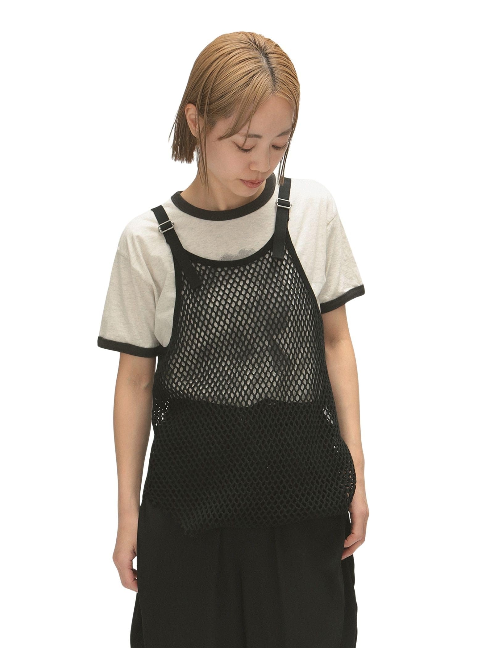 

Beams Boy S/S МАЙКА Зрело Сетка Майка Женская Черная Свободный