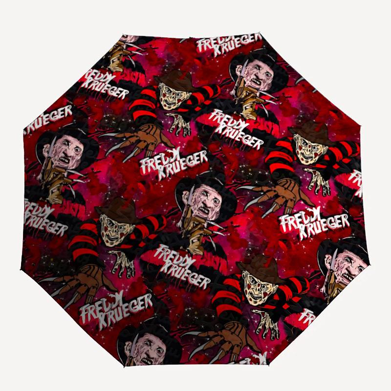 

1pc A Nightmare on Elm Street Automatic Folding Umbrella - Compact 8-Rib Design,Festive Gift for Friends & Family, Compact Umbrella 22084