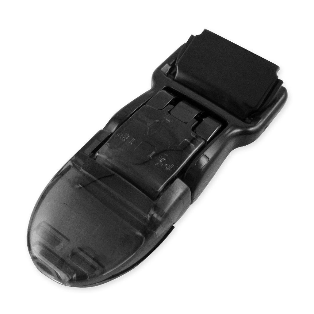 Hawkeye Fischclips, 10er-Pack, Nähfreie Ein-Klick-Befestigung, Einfache Befestigung mit 15-mm-Flachkordel (Schwarz)