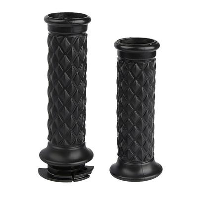 New 7/8" Motorcycle Rubber Handlebar Hand Grips Cover For Cafe Racer Bobber Custom