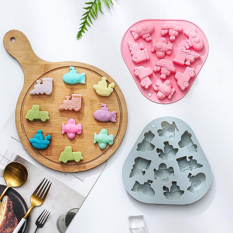 Animal theme puppy pony kitten parrot fish candy chocolate fondant cake decoration making silicone mold