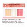 New Grid Combination Sticky Notes, Vintage Striped Grid, Multiple Colors Available, Journal Decoration, Basic Material Paper, Memo Pad, Writing Paper