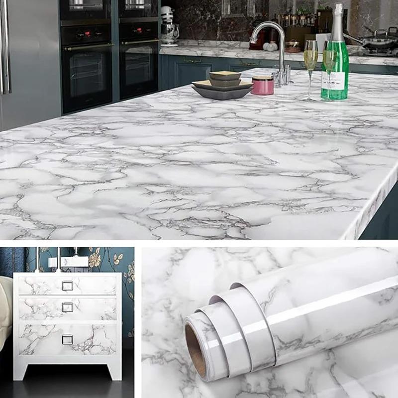 55cm Kitchen Cabinets Wallpaper Easy To Clean Adhesive Wall Wallpaper Cooking Bench Peel Off Adhesive Tape Sticker Self-adhesive