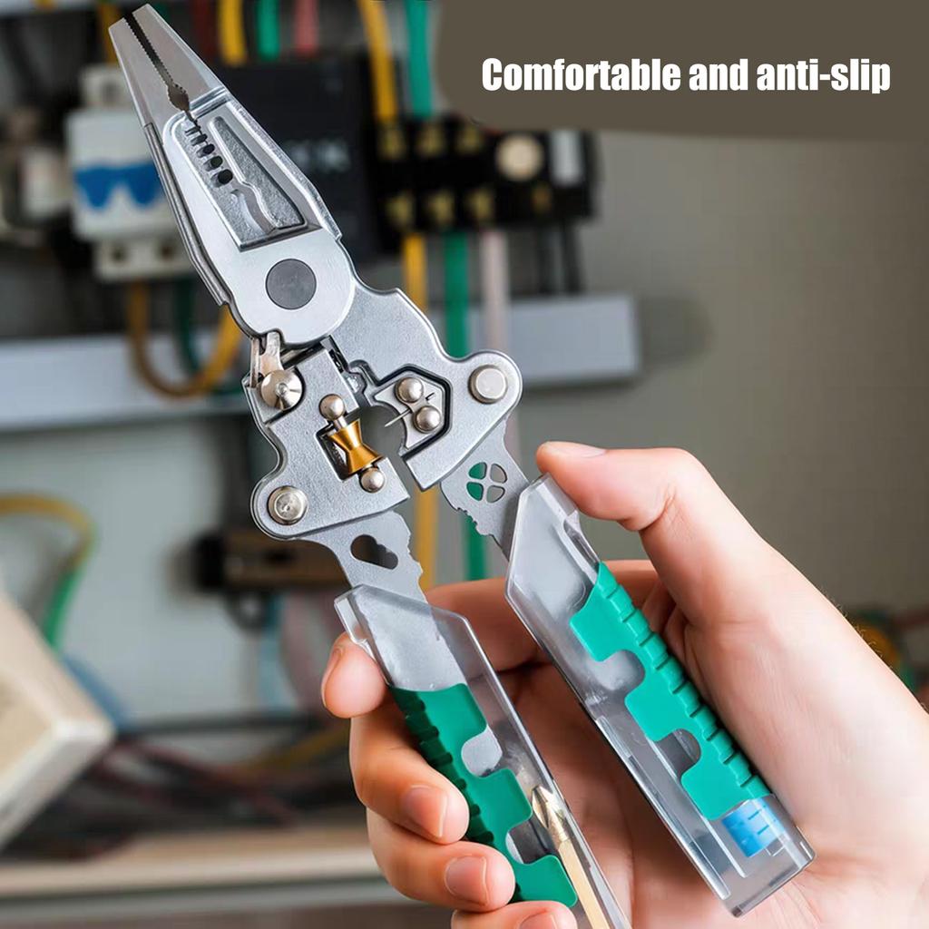9 IN 1 Foldable Wire Stripper with Electricity Measurement Plier for Cutting Pulling Wires Cable Electrician Scissors