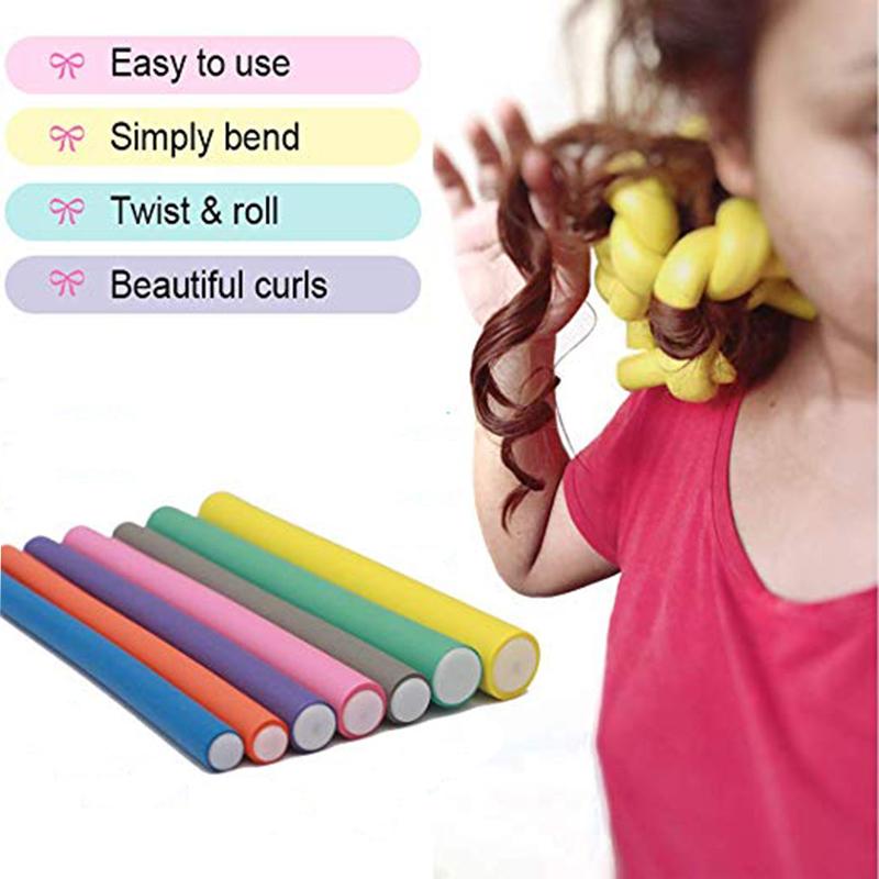 Dinorag 42 Pcs/Lot Soft Hair Curler Roller Curl Hair Bendy Rollers DIY Magic Rollers Sponge Hair Curling Tool Styling