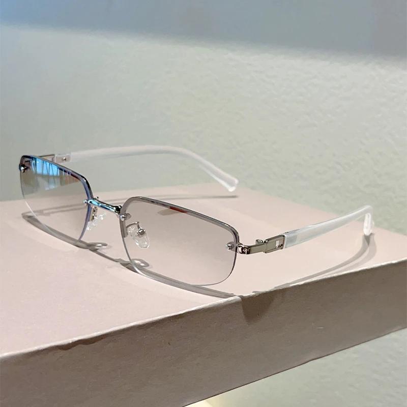 

Мужские солнцезащитные очки без оправы Новая мода Однотонные уличные очки Женские Трендовые Винтажные Дизайнерские Повседневные Солнцезащитные очки as picture shows