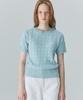 Depound Half Sleeve Cable Knit [Sky Blue]