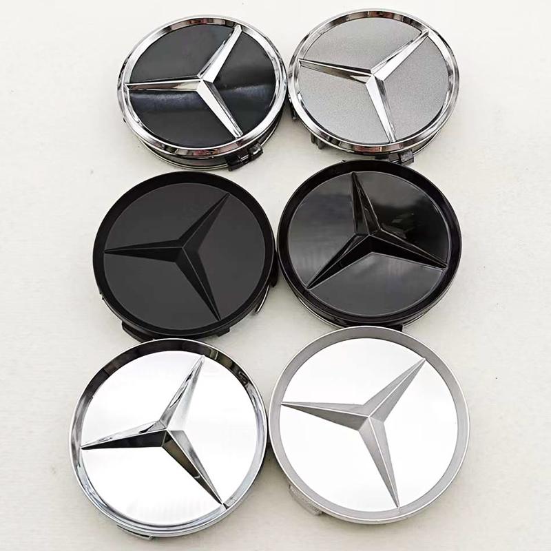 4pcs 75mm Car Wheel Center Caps Rims Hub Caps For Mercedes Benz W204 205 A B C E S CLA CLK ML GLK GLA GLB GLC CLA Accessories