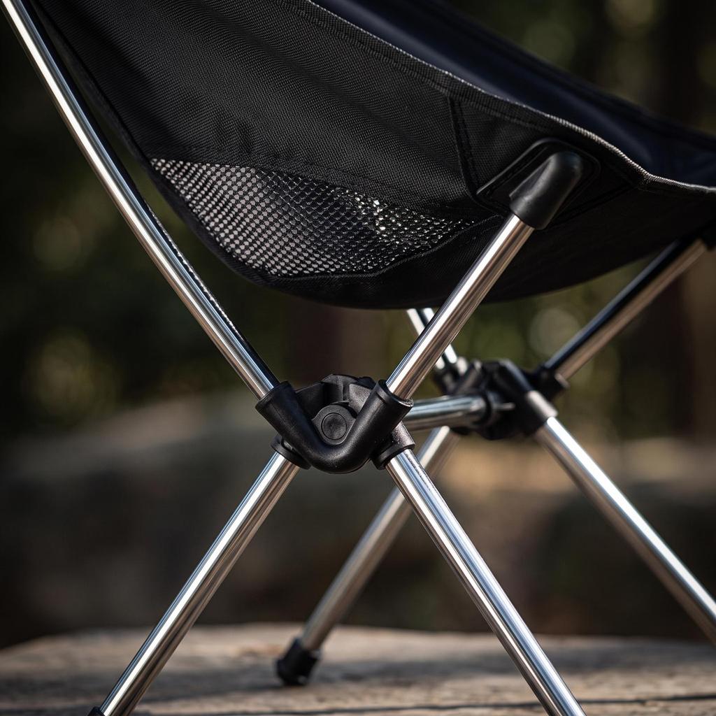 Outdoor Chair with High Back Foldable Portable Camping Chairs for