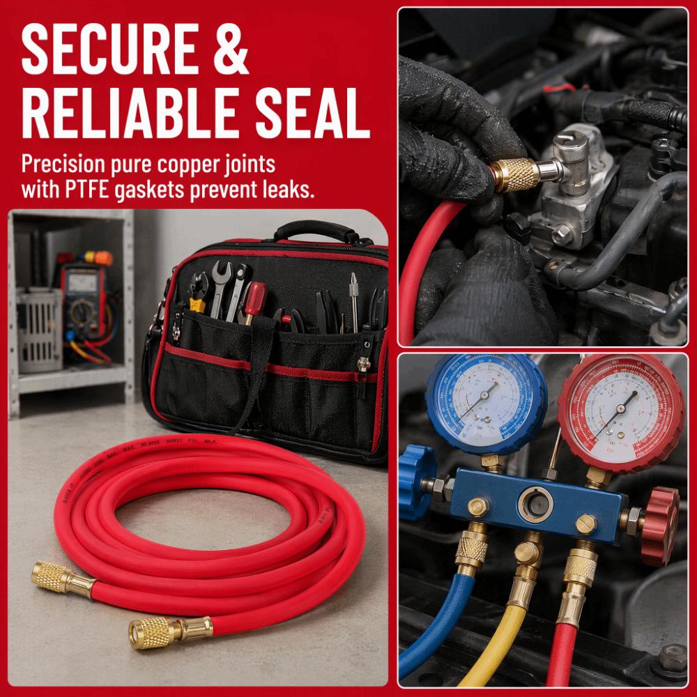Heavy Duty Refrigerant Charging Hose for for R12 R22 R134a and R410a refrigerants Auto AC