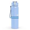 1PC Simple Horizontal Line Stripe 750ml Color Plastic Sports Water Bottle Leakproof Flip Straw Lid Suitable for Sports Office Home Use
