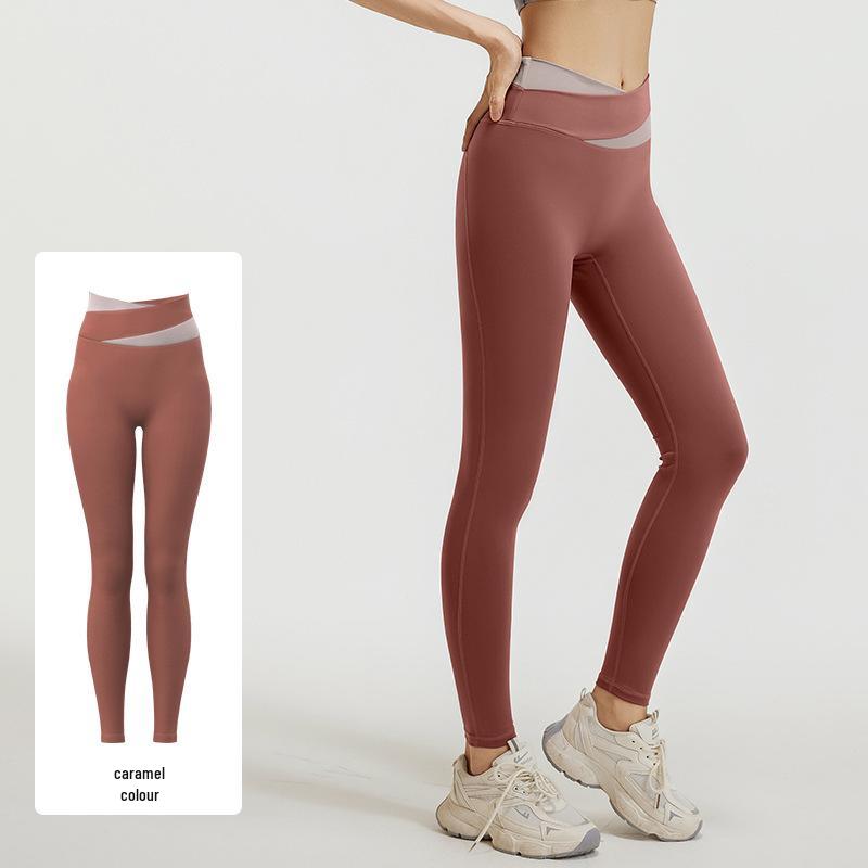 

Juyitang High Waist Nude Stitching Yoga Pants – Hip Lift, Stretch, Running & Fitness Trousers XX-Large
