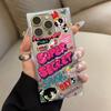 Transparent Square Back Tube Case Casing Protection For iPhone 16 ProMax 15 Plus 14 Pro Max 13 11 12 Anti-Oxygen,Super Girl Pattern