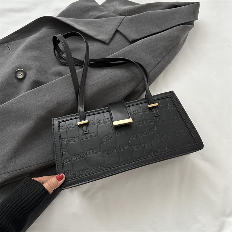 Trendy Street Style Small Square Bag Unique Underarm Bag In Classic Colors чёрный