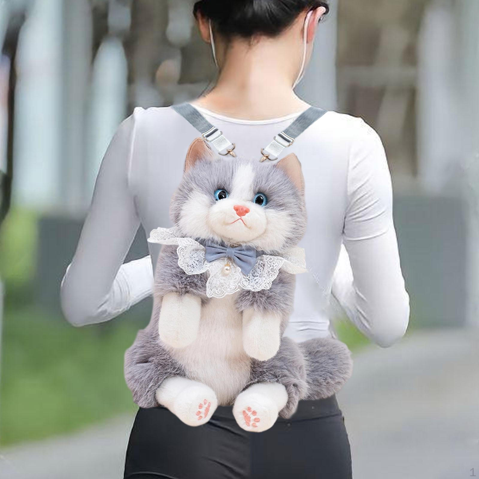

Back in The Shape of A Ragdoll Cat, Lightweight And Realistic Toy Design. сірий колір
