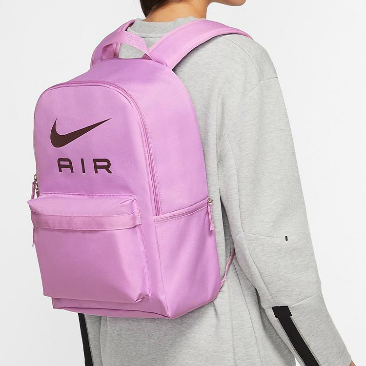 Nike Heritage Polyester Backpack Regular Unisex Pink Casual DR6269-532