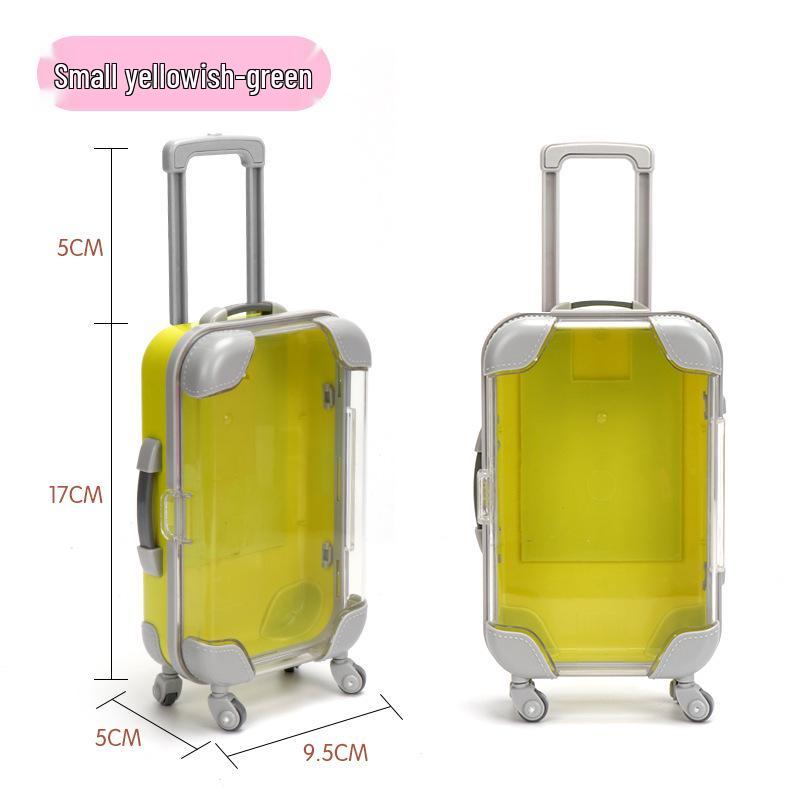 Compact Clear Cosmetic Trolley Case with Universal Wheels, Large Capacity, Thickened for Eyelash and Desktop Decor