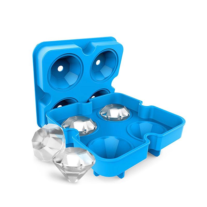 Large Ice Cube Trays Silicone Ice Cube Molds For Freezer With Lid Reusable Whiskey Ice Mold Ball Diamond Ice Mold