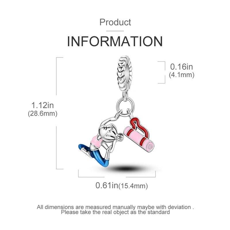 Creative Yoga Girl Beads Copper Original Beads Fit Originalcharms Bracelet Beads Jewelry Gifts For Women