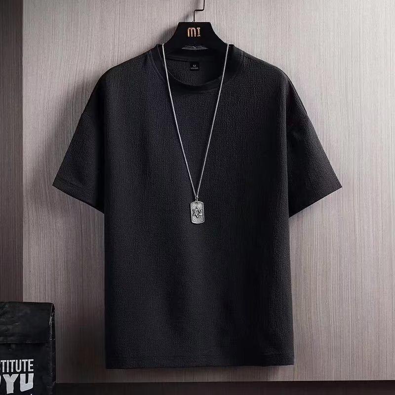 2025 Japanischer Stil Herren Baumwolle Leinen Weiß Halbarm T-Shirt, Lockerer Schnitt, Einfaches Design