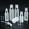 Transparente Lotionflasche Glasflasche Feinspray Essenzflasche Toner Press-Typ Dosierflasche