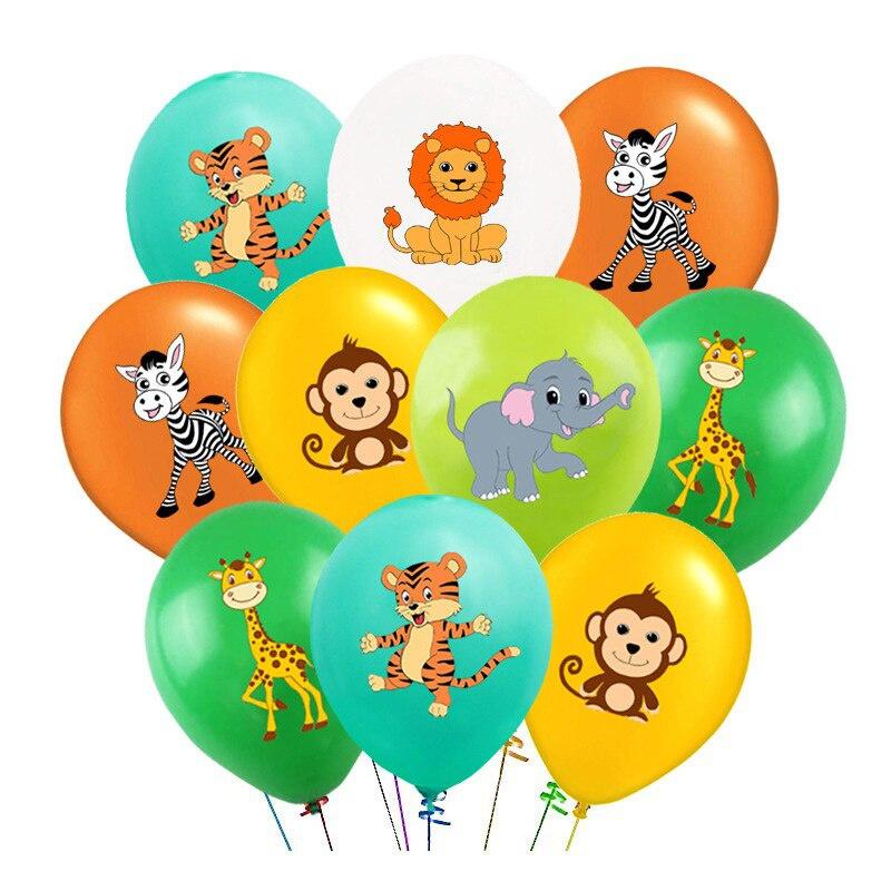 12Pcs 12inch Hawaiian Aloha Tropical Luau Latex Balloons for   Summer Beach Birthday Bar Party Wedding Supplies