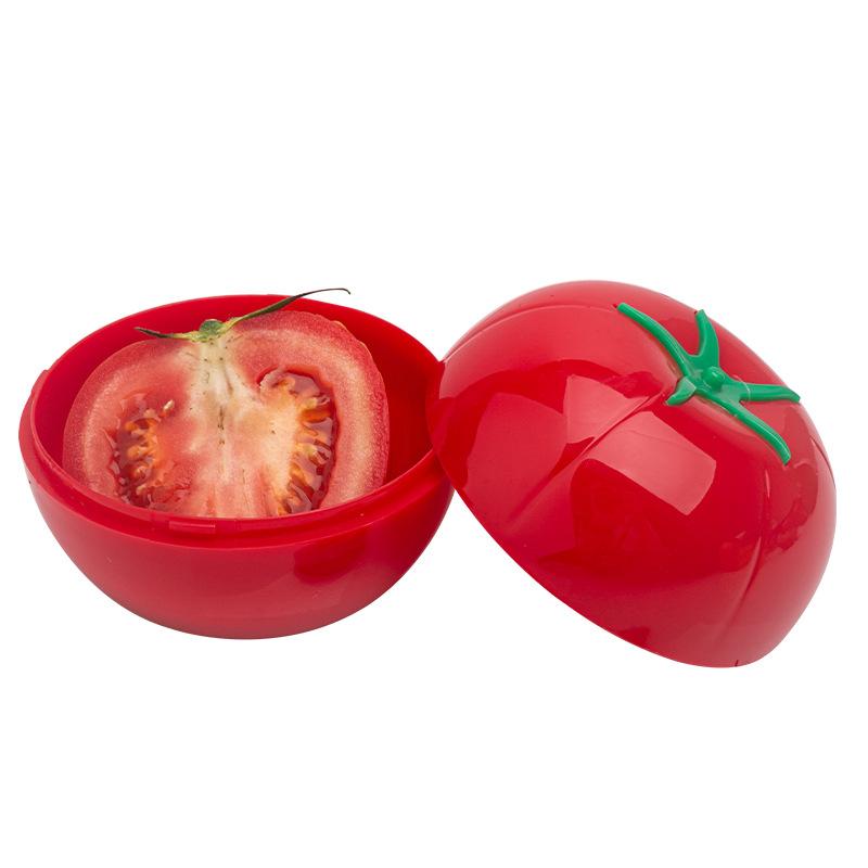1pc Reusable Vegetable/Fruit Keeper Box, Lemon/Onion/Garlic/Bell Pepper/Apple/Tomato Storage Container