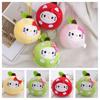 Lively Leso Round Ball Apple Plush Doll Kt Cat Keychain