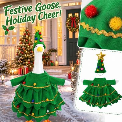 Green Christmas Statue Outfit for 23-Inch Tall Porch - Holiday Yard Decoration