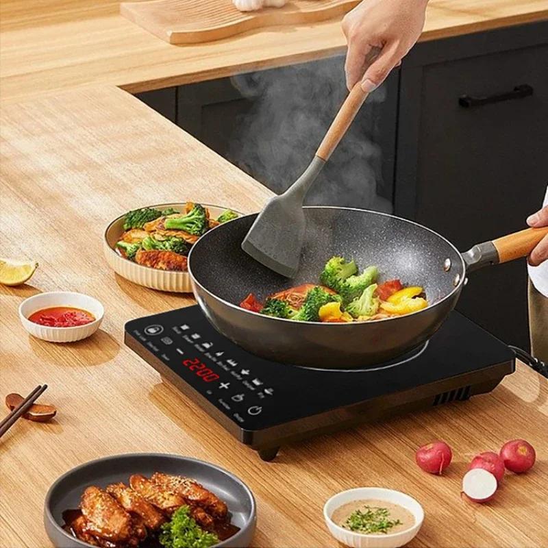 Multi-functional Home Cooking Induction Stove 110V~220V Touch Control 2200W Timeable Intelligent Energy-saving Induction Cooker