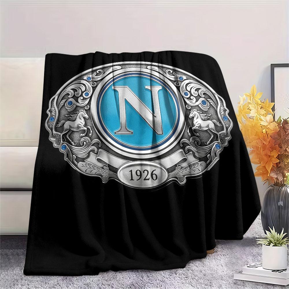 1PC SSC Napoli Patterned Flannel Blanket Suitable For All Seasons for Home Decor Warmth and Comfort Gifts Holiday Present