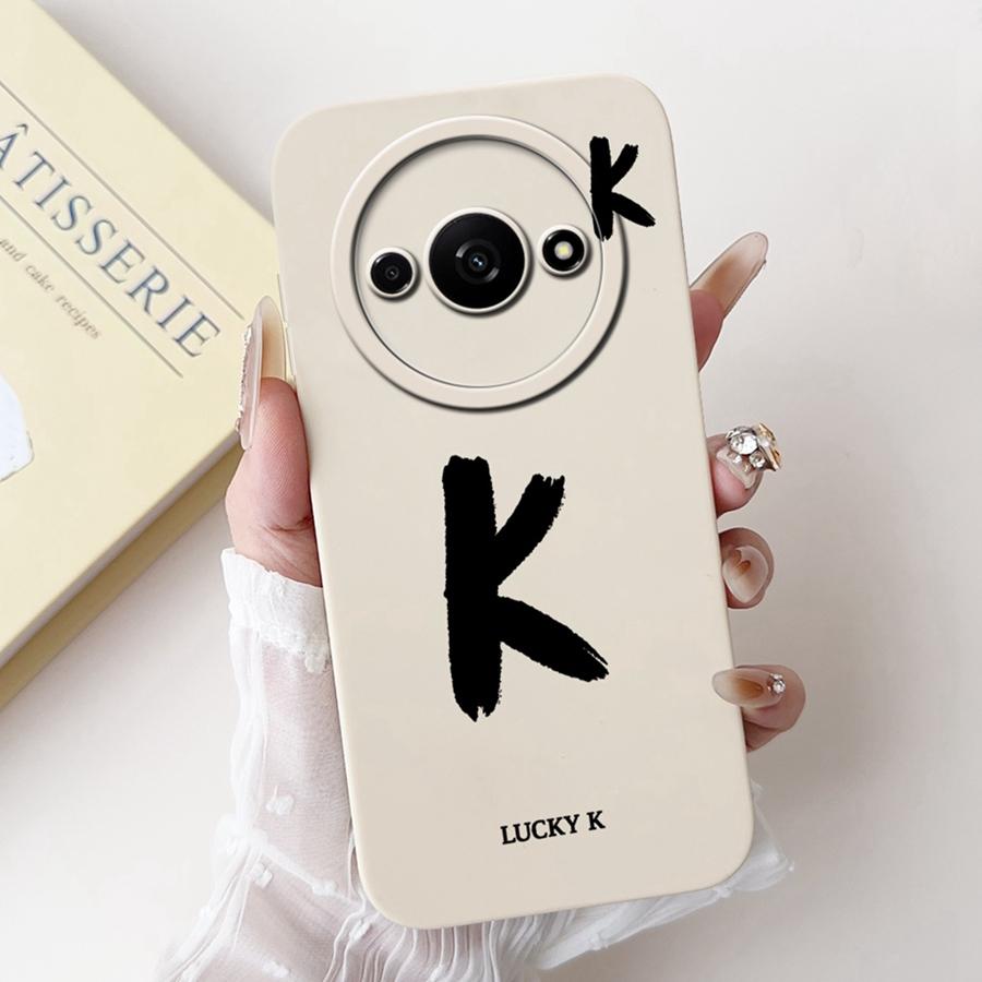 For Xiaomi Redmi A3 Back Cover Popular Letter Protector Soft Silicone Phone Cases For RedmiA3 A 3 4G Xiaomi Poco C61 Funda